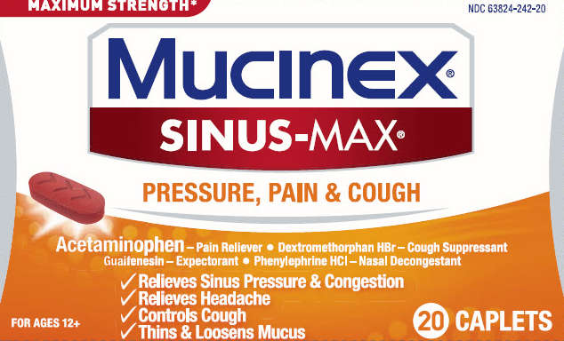 MUCINEX SINUSMAX  Pressure Pain  Cough Caplets